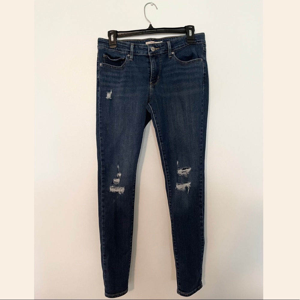 Levi’s 711 Skinny Distressed Jeans